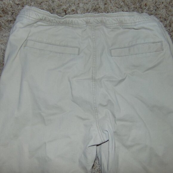 Mens Joggers Pants Medium Beige Twill Elastic Waist Tapered Leg Urban Pipeline - Picture 5 of 5